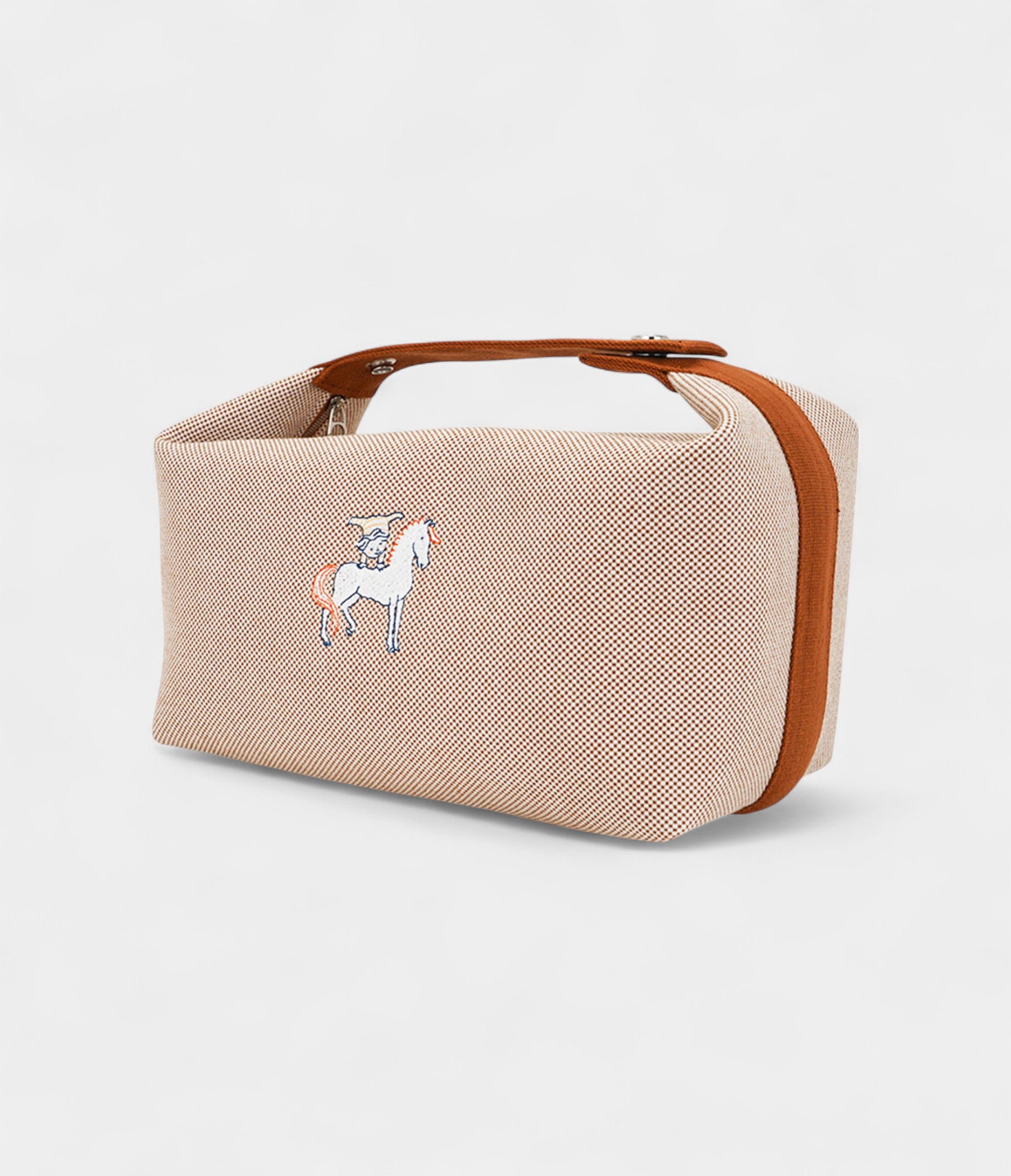 Hermes Bride-A-Brac Cabriole Case Biscuit Canvas Large Model