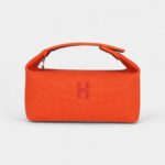 Hermès Bride A Brac Carré Case PM Feu Canvas – Palladium Hardware