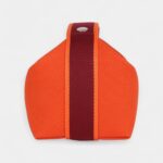Hermès Bride A Brac Carré Case PM Feu Canvas – Palladium Hardware