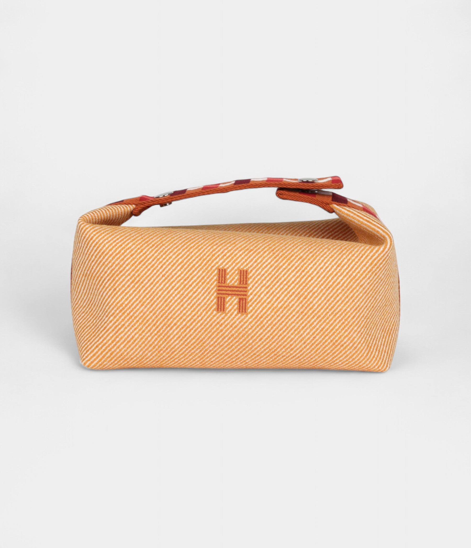 Hermès Bride A Brac Case Carre PM Fauve Merino Wool Palladium Hardware