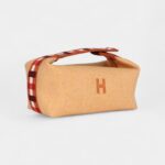 Hermès Bride A Brac Case Carre PM Fauve Merino Wool Palladium Hardware