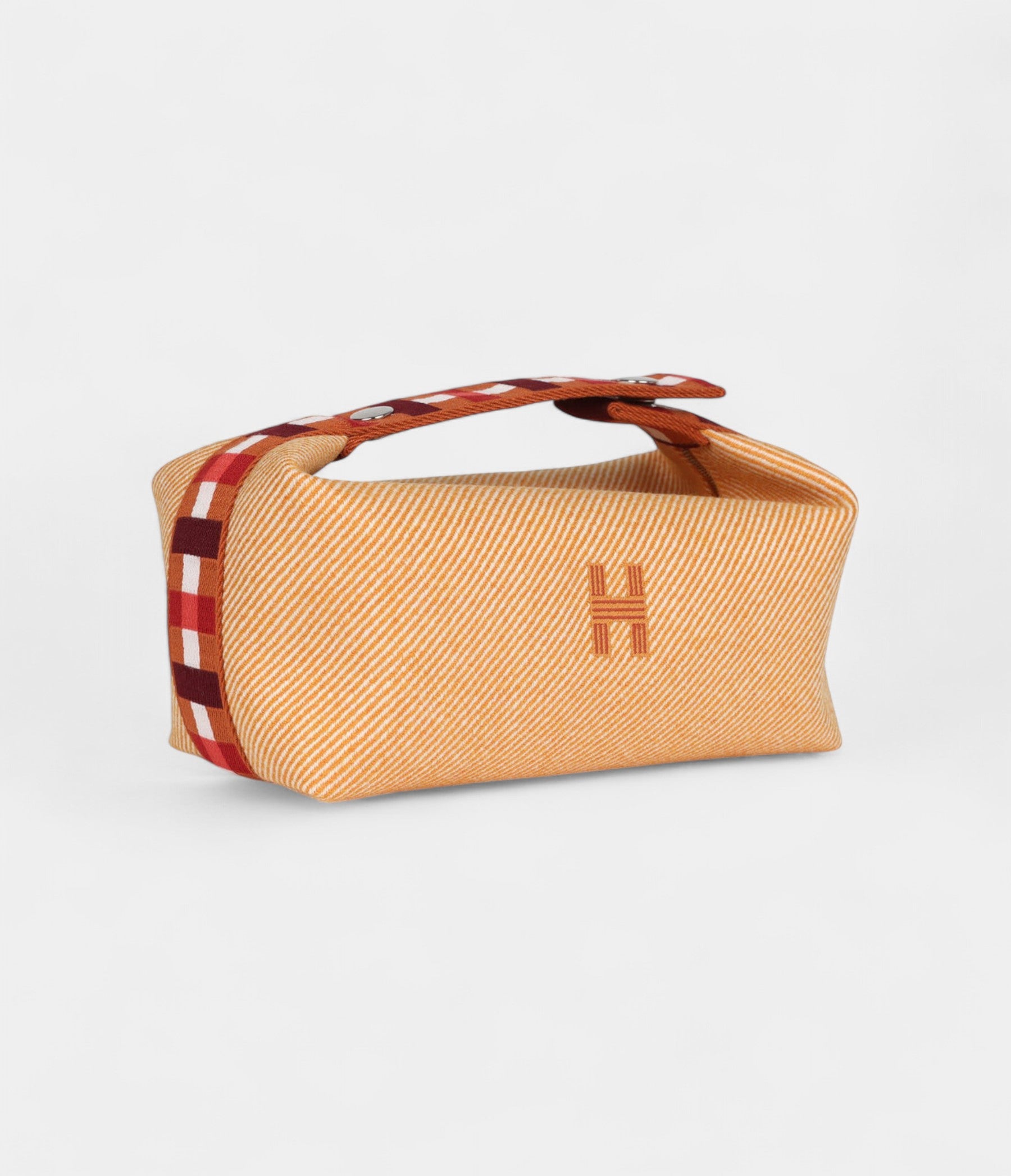 Hermès Bride A Brac Case Carre PM Fauve Merino Wool Palladium Hardware