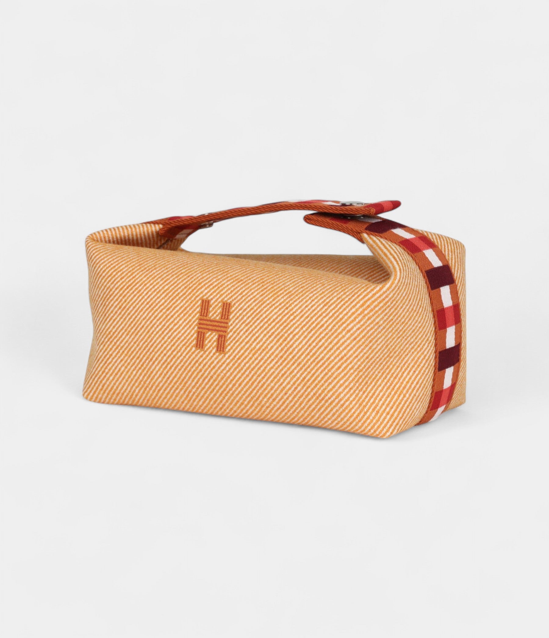 Hermès Bride A Brac Case Carre PM Fauve Merino Wool Palladium Hardware