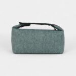 Hermès Bride A Brac Case Carre PM Host Lined H Night Canvas and Wool Palladium Hardware