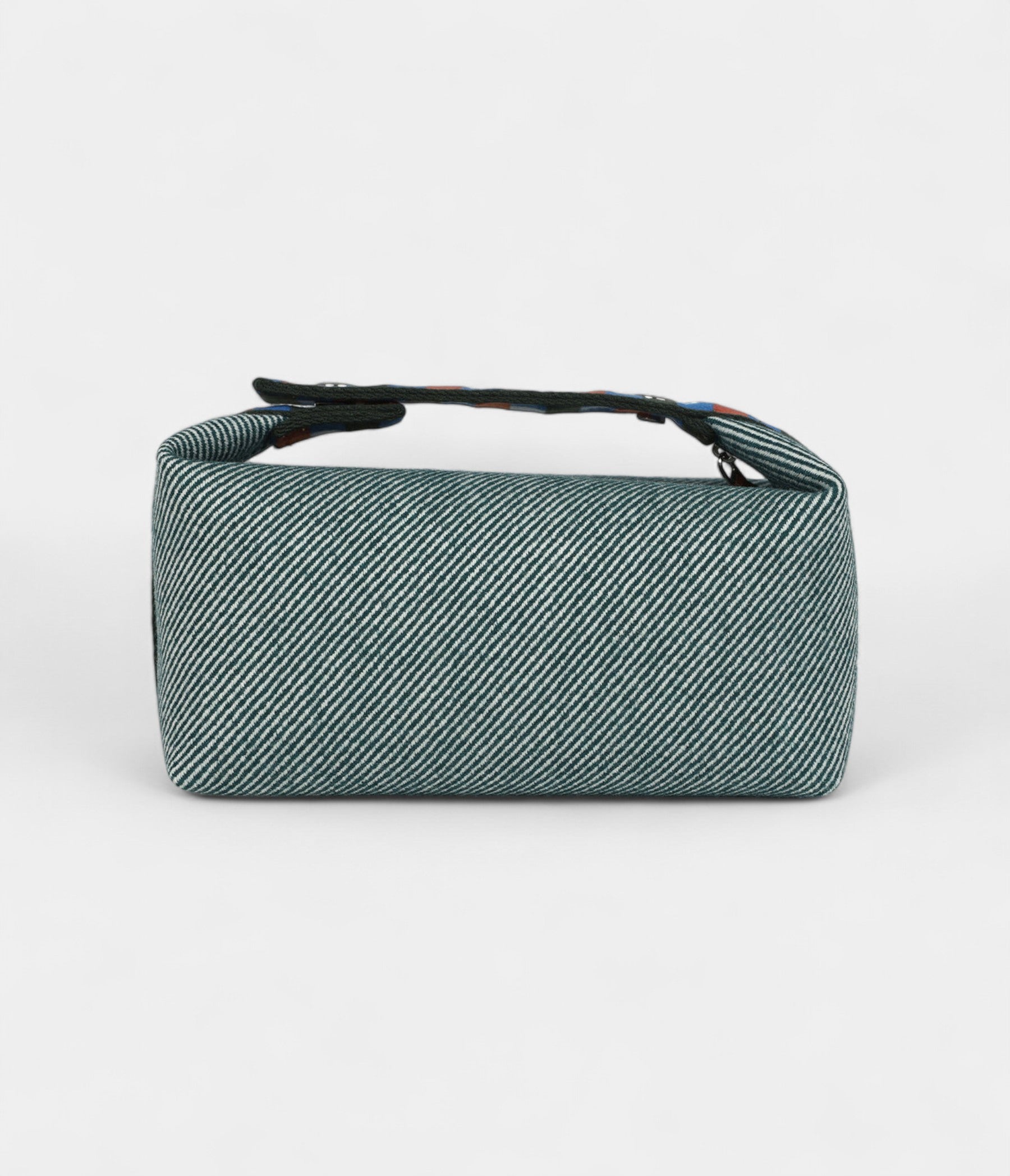 Hermès Bride A Brac Case Carre PM Host Lined H Night Canvas and Wool Palladium Hardware