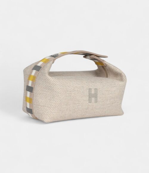 Hermès Bride A Brac Case Carre PM Rye Wool Palladium Hardware