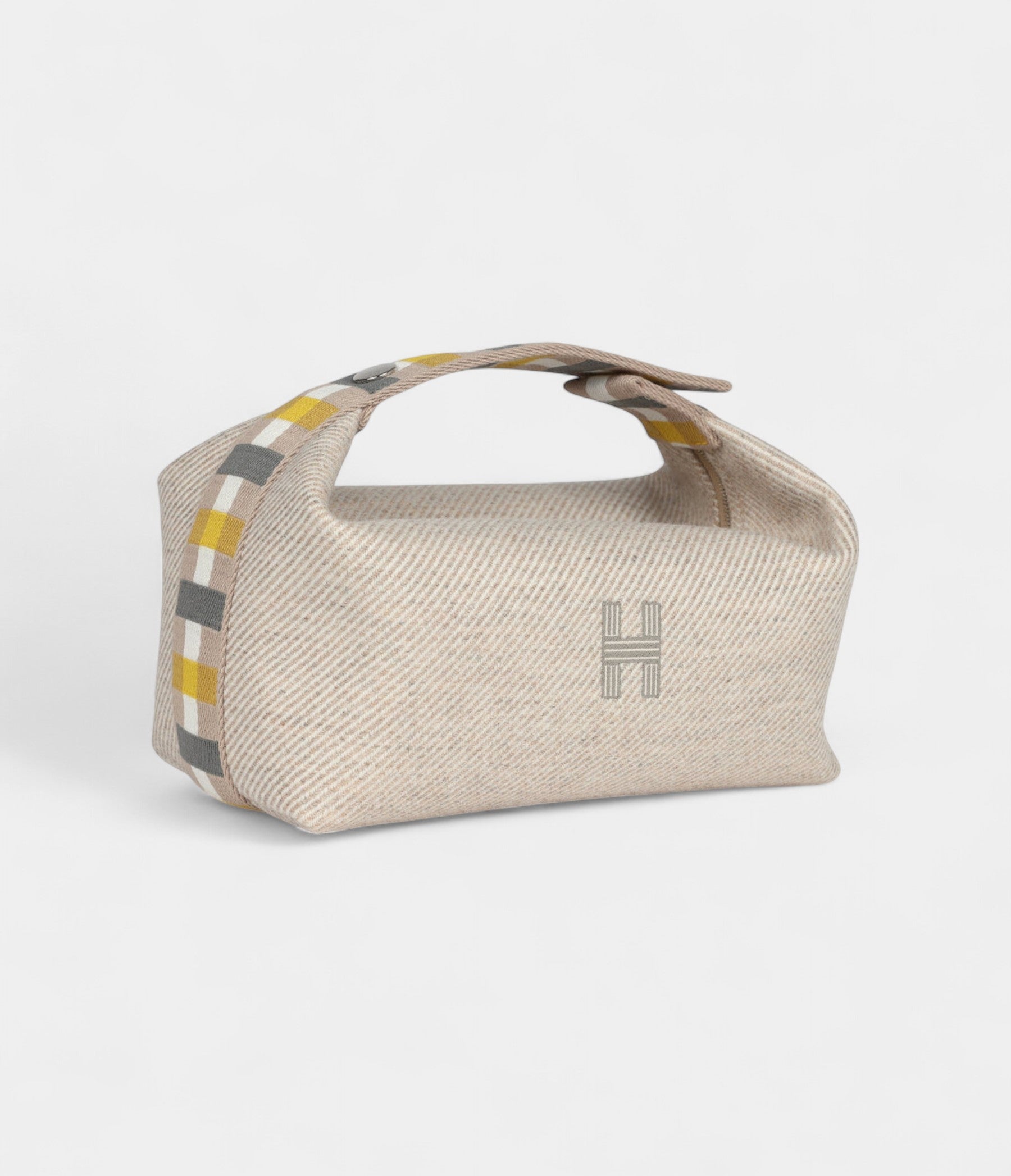 Hermès Bride A Brac Case Carre PM Rye Wool Palladium Hardware