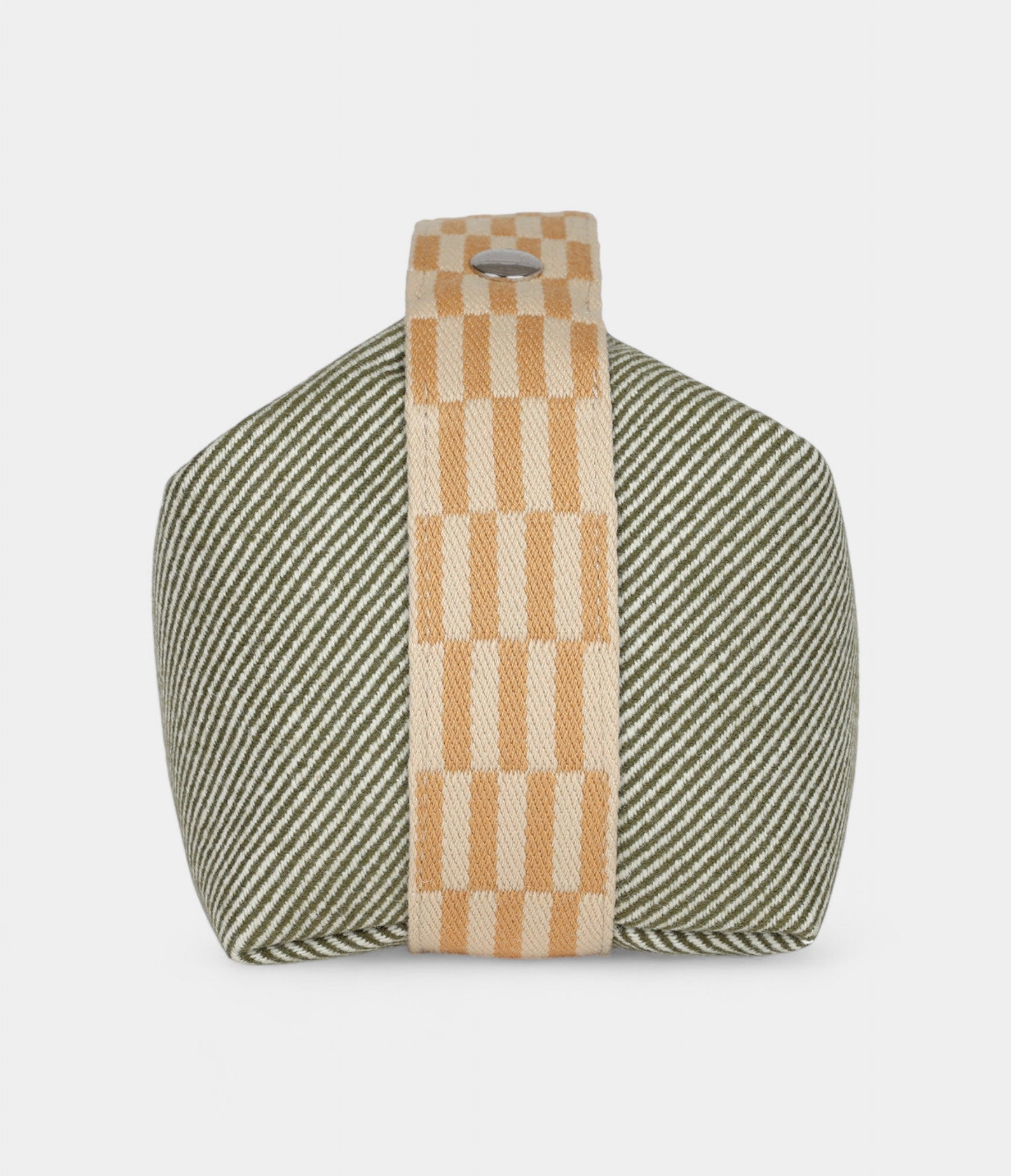 Hermès Bride A Brac Case Green Wet Canvas and Wool Palladium Hardware