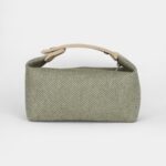 Hermès Bride A Brac Case Green Wet Canvas and Wool Palladium Hardware