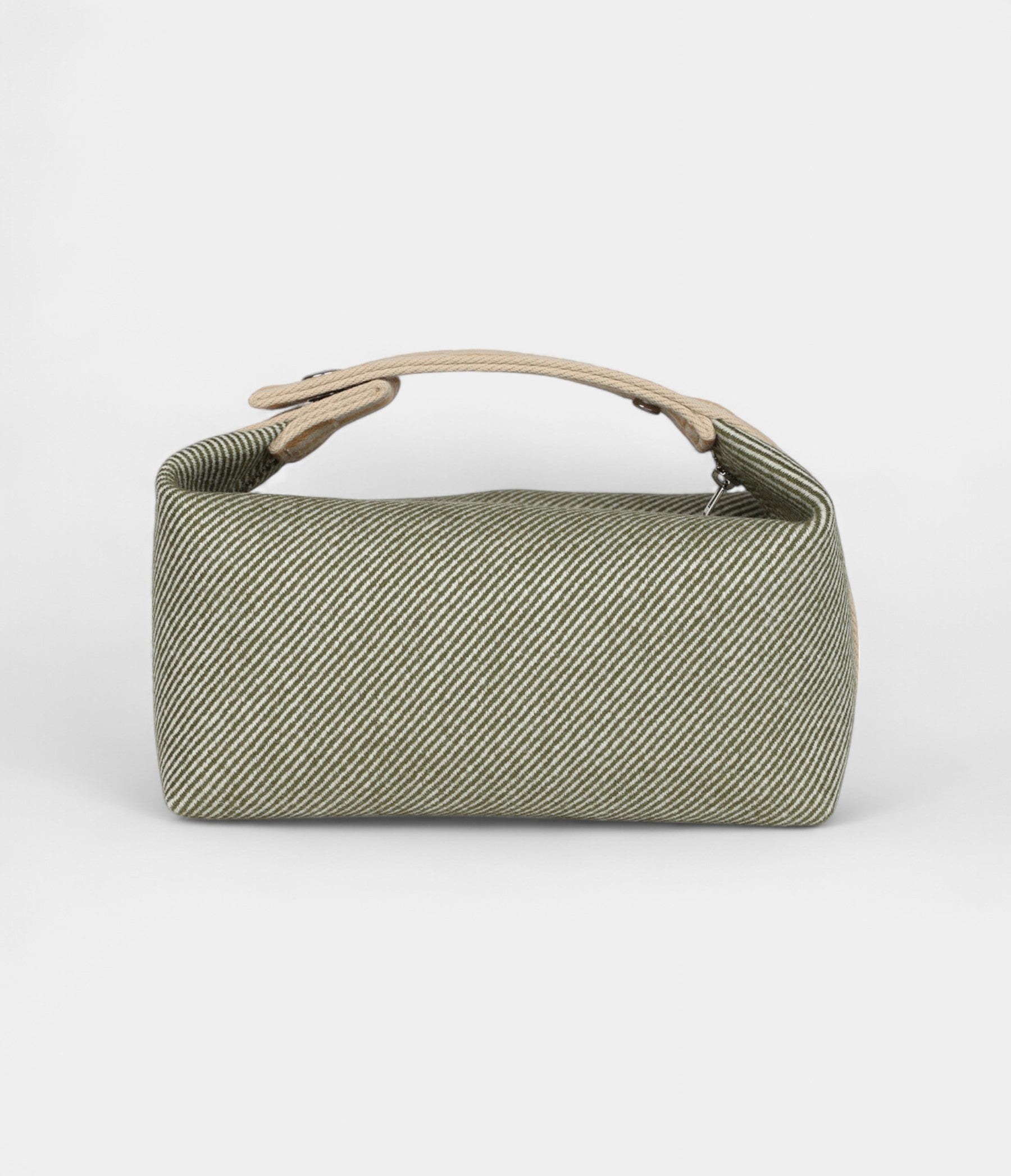 Hermès Bride A Brac Case Green Wet Canvas and Wool Palladium Hardware