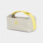 Hermès Bride A Brac Case Lemon Yellow Feather Canvas Palladium Hardware