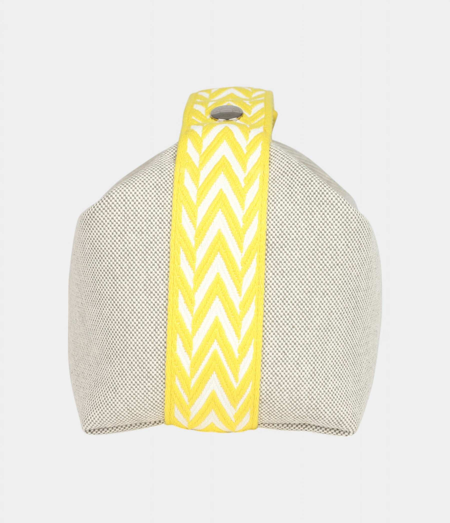 HermesBrideABracCaseLemonYellowFeatherCanvasPalladiumHardware_4.jpg Hermès Bride A Brac Case Lemon Yellow Feather Canvas Palladium Hardware
