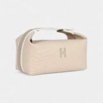 Hermès Bride A Brac Case PM Neutral Toile Canvas Palladium Hardware