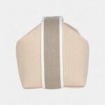 Hermès Bride A Brac Case PM Neutral Toile Canvas Palladium Hardware