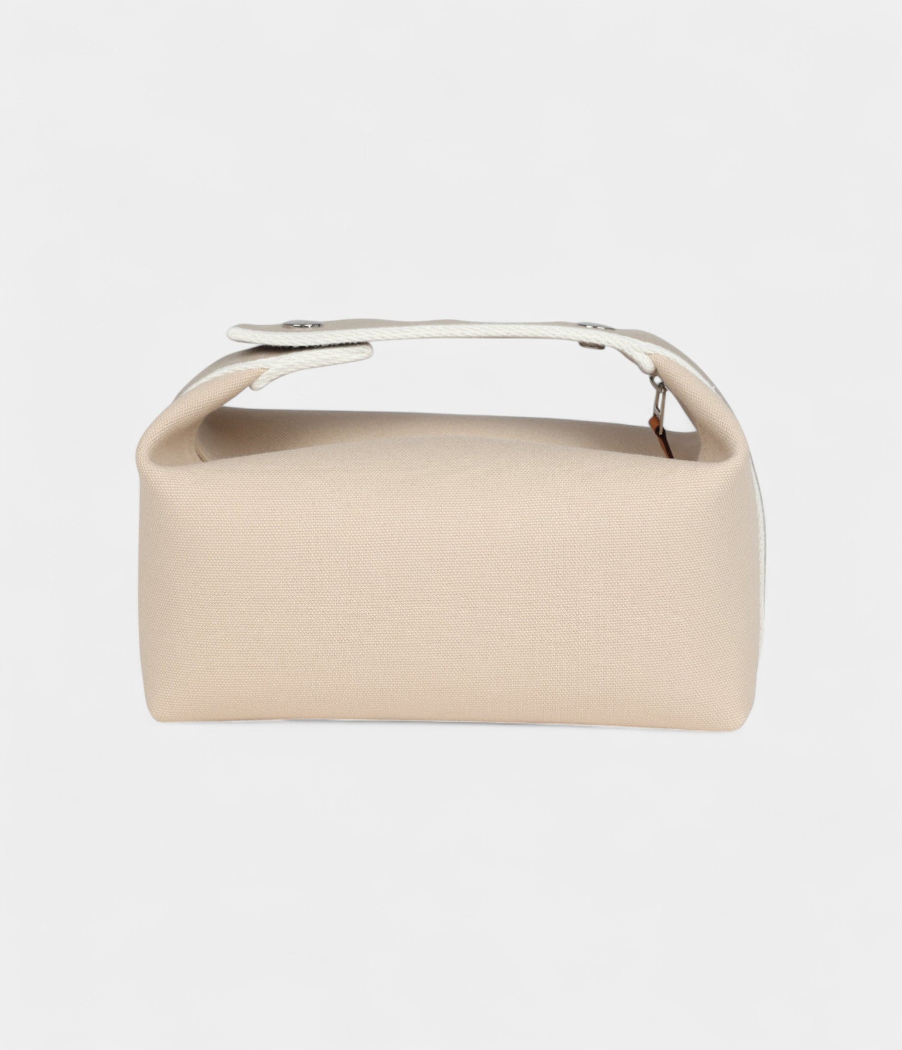 Hermès Bride A Brac Case PM Neutral Toile Canvas Palladium Hardware