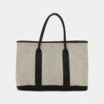 Hermes Buffle Skipper Toile Bolduc Garden Party 36 MM Tote Marron Fonce