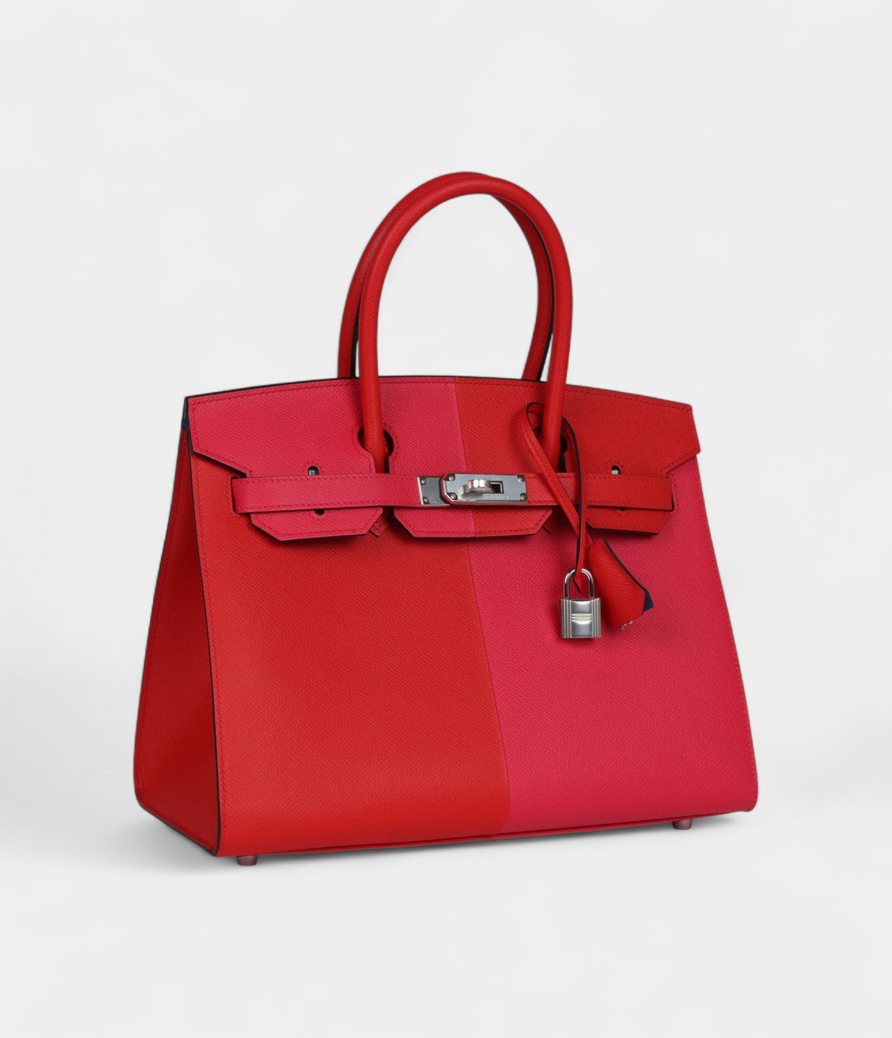 Hermès Casaque Birkin Sellier 30 Rouge De Coeur and Rose Extreme Epsom Palladium Hardware
