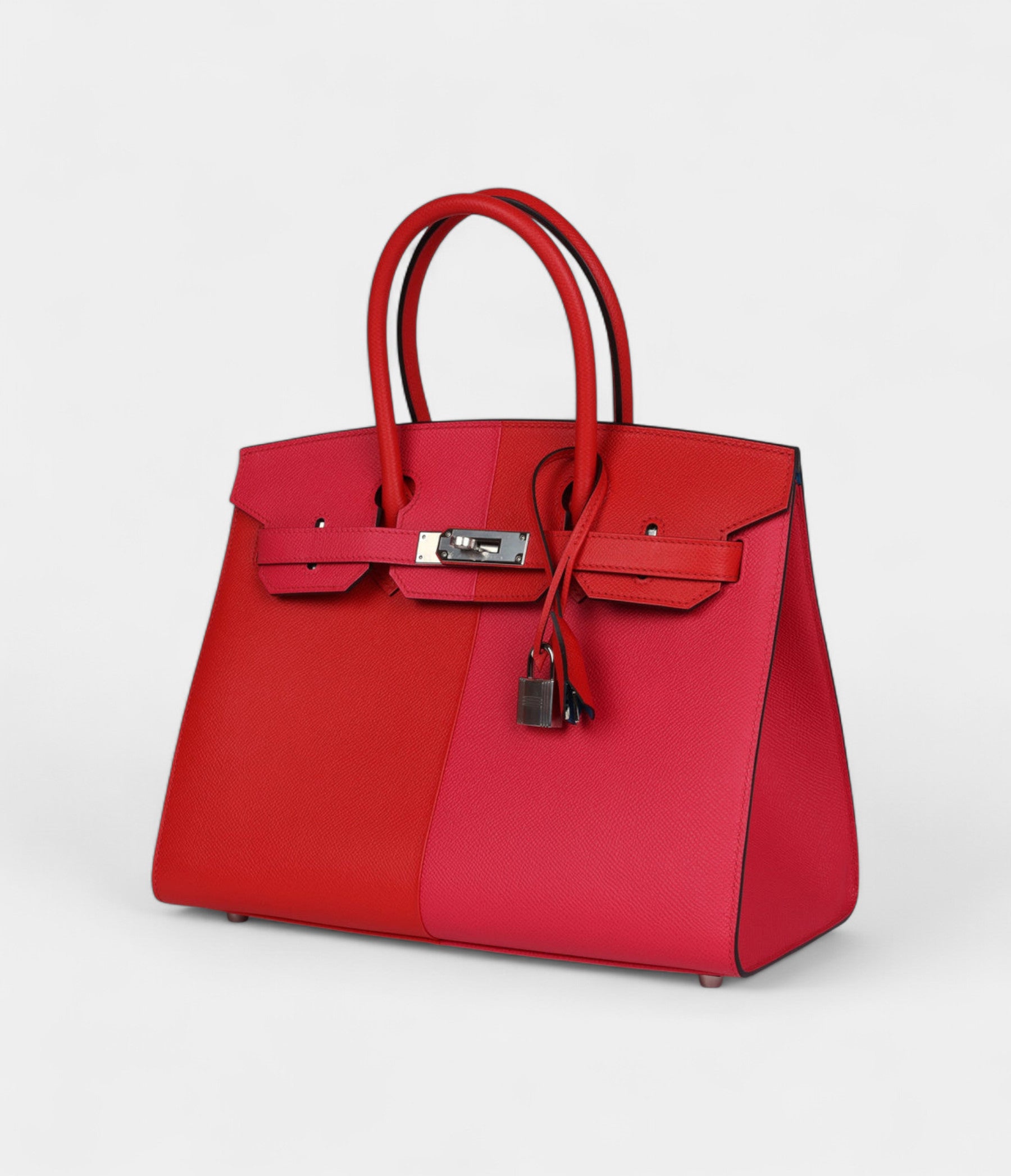 Hermès Casaque Birkin Sellier 30 Rouge De Coeur and Rose Extreme Epsom Palladium Hardware