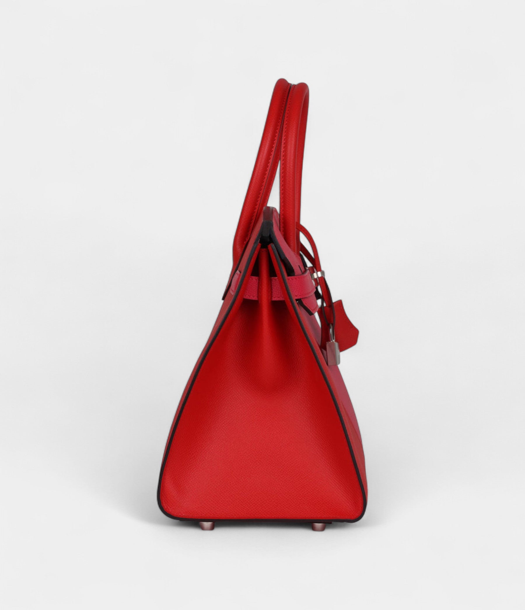 Hermès Casaque Birkin Sellier 30 Rouge De Coeur and Rose Extreme Epsom Palladium Hardware