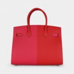 Hermès Casaque Birkin Sellier 30 Rouge De Coeur and Rose Extreme Epsom Palladium Hardware
