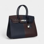 Hermès Casaque Birkin Sellier 30 Rouge Sellier and Bleu Indigo Epsom Palladium Hardware