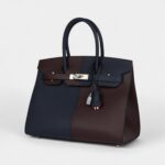 Hermès Casaque Birkin Sellier 30 Rouge Sellier and Bleu Indigo Epsom Palladium Hardware