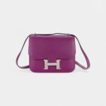 Hermès Constance 18 Anemone Chevre Palladium Hardware