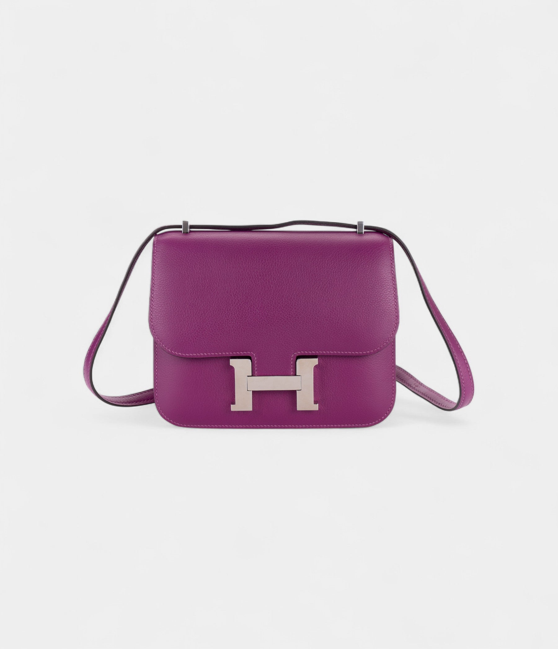Hermès Constance 18 Anemone Chevre Palladium Hardware