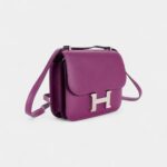 Hermès Constance 18 Anemone Chevre Palladium Hardware