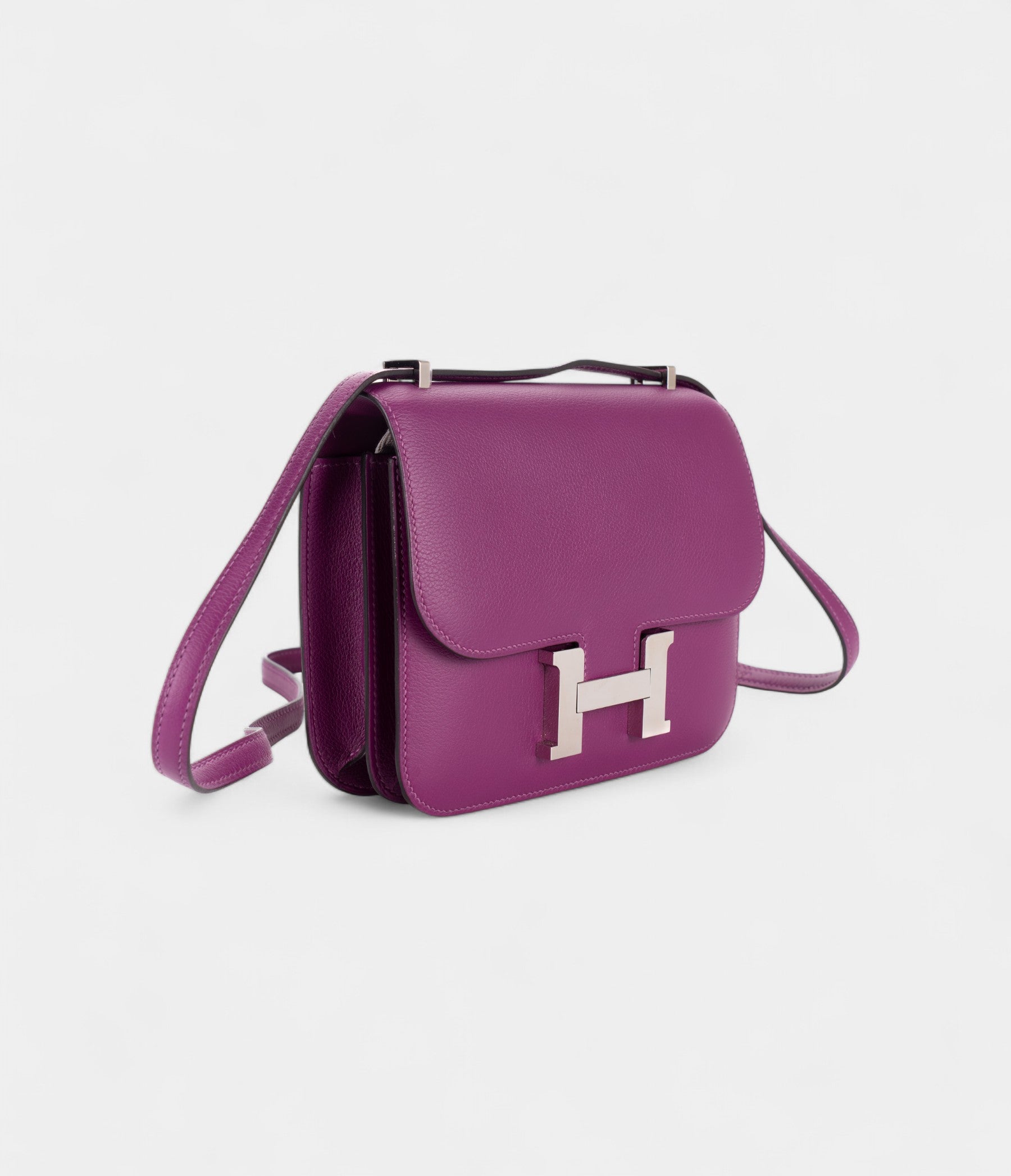 Hermès Constance 18 Anemone Chevre Palladium Hardware