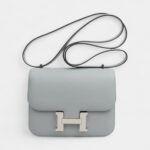 Hermes Constance 18 Bag Blue Glacier Epsom Palladium Hardware New