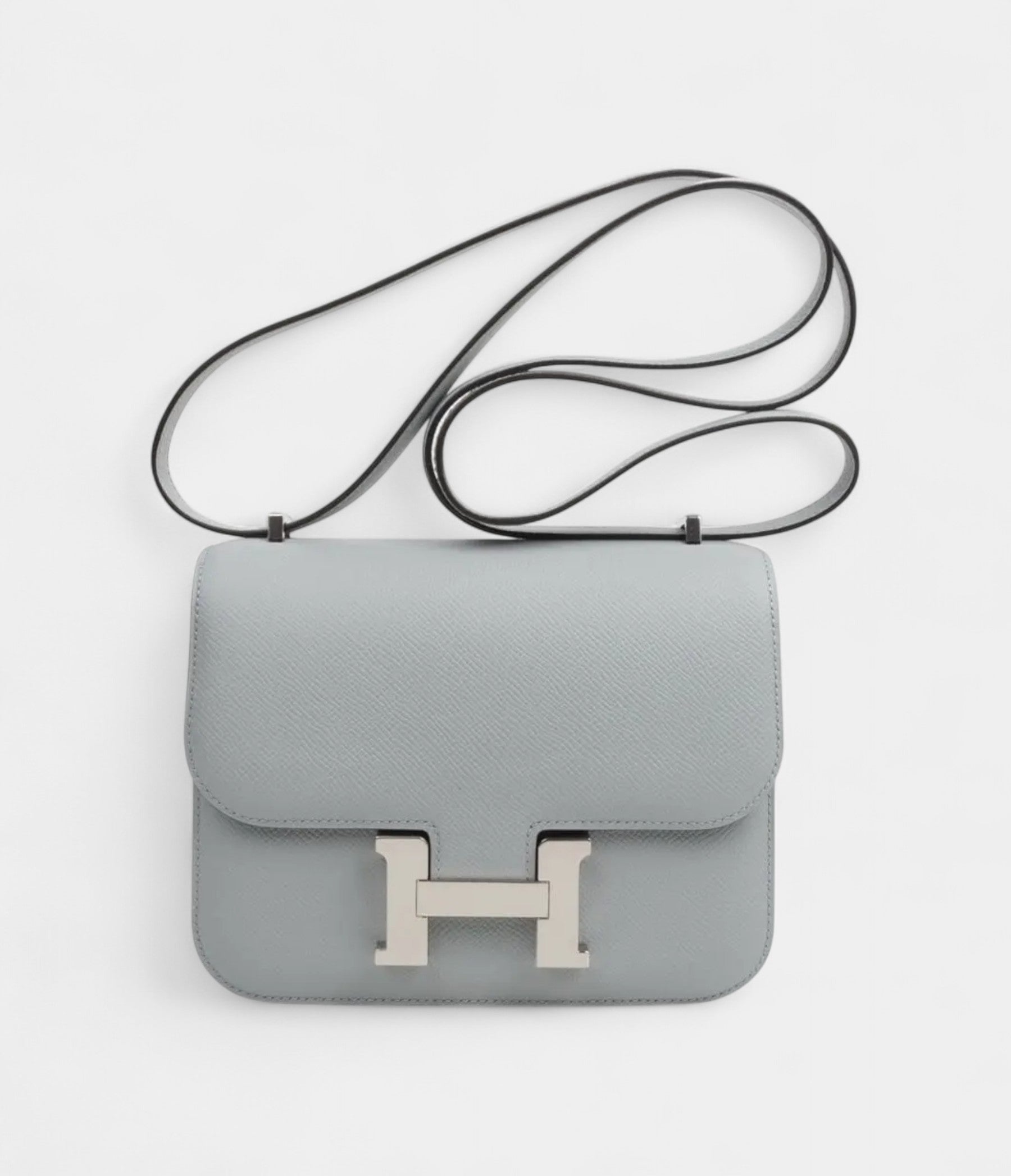 Hermes Constance 18 Bag Blue Glacier Epsom Palladium Hardware New