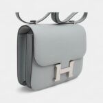 Hermes Constance 18 Bag Blue Glacier Epsom Palladium Hardware New