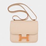 Hermes Constance 18 Bag Craie / Gris Perle Rose Gold Hardware