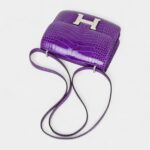 Hermes Constance 18 Bag Rare Ultra Violet Alligator Palladium
