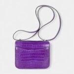 Hermes Constance 18 Bag Rare Ultra Violet Alligator Palladium