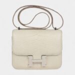 Hermès Constance 18 Beton Matte Alligator Palladium Hardware