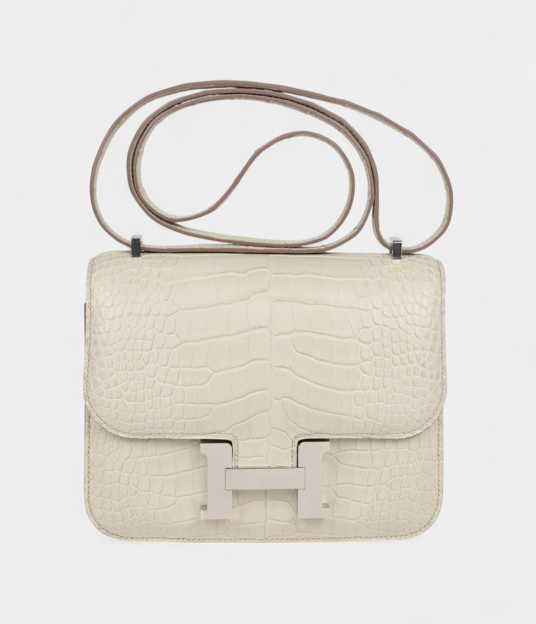 Hermès Constance 18 Beton Matte Alligator Palladium Hardware