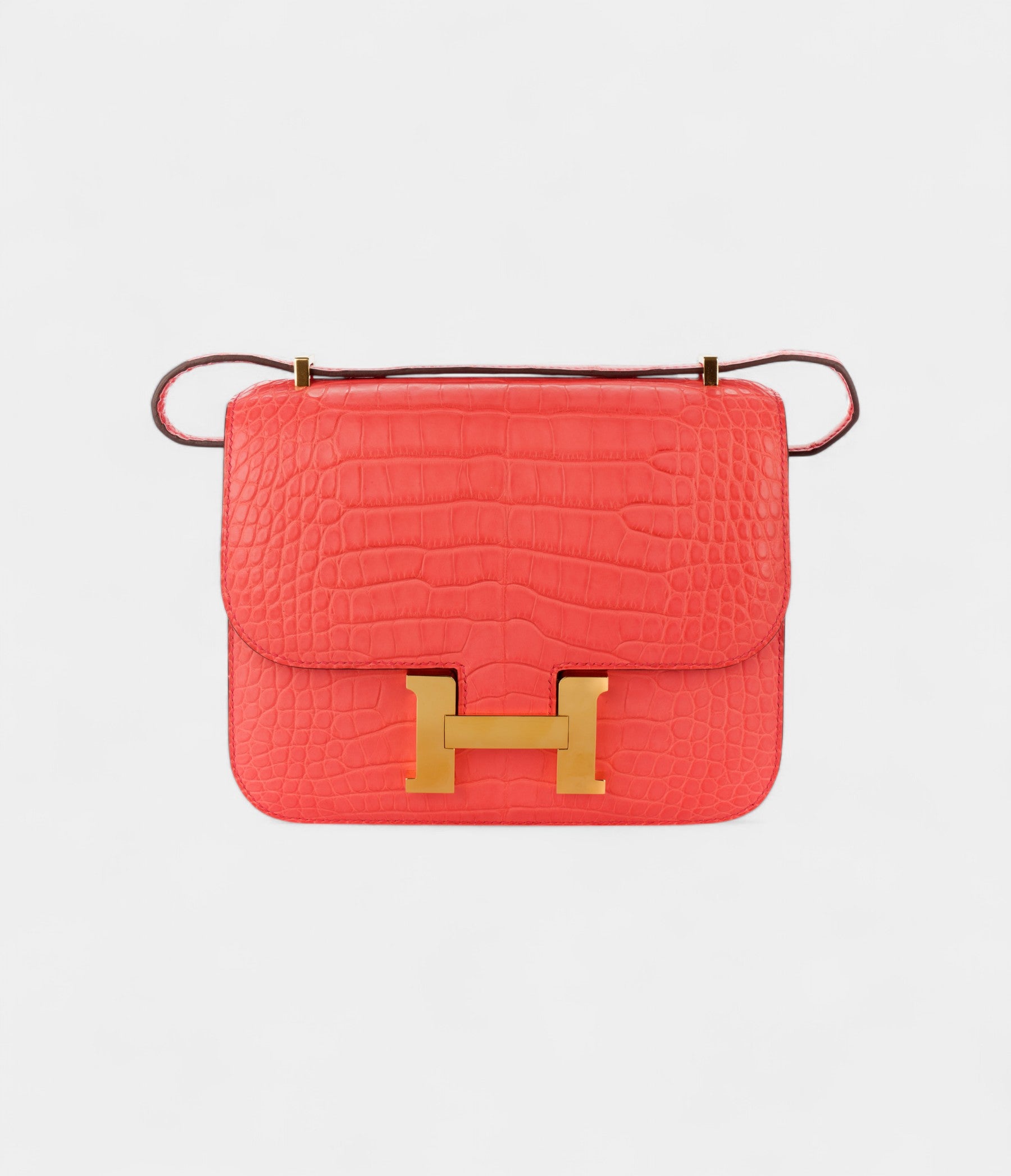 Hermès Constance 18 Bougainvillea Matte Alligator Gold Hardware
