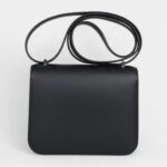 Hermès Constance 18 "Dancing Flowers" Black Embroidered Swift Palladium Hardware