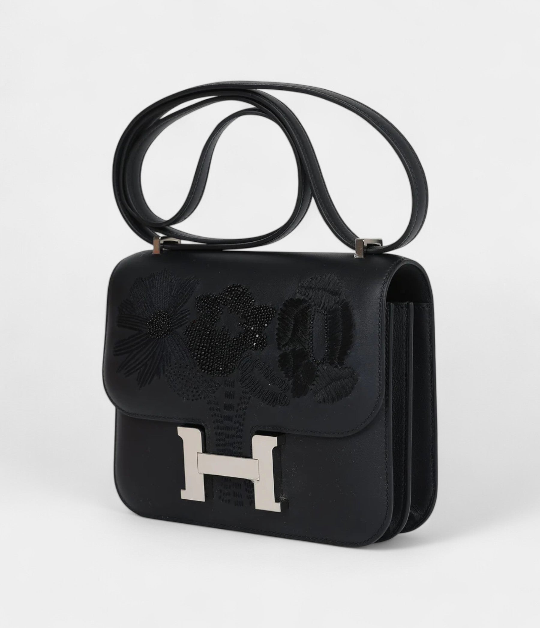 HermesConstance18DancingFlowersBlackEmbroideredSwiftPalladiumHardware_4.jpg Hermès Constance 18 "Dancing Flowers" Black Embroidered Swift Palladium Hardware