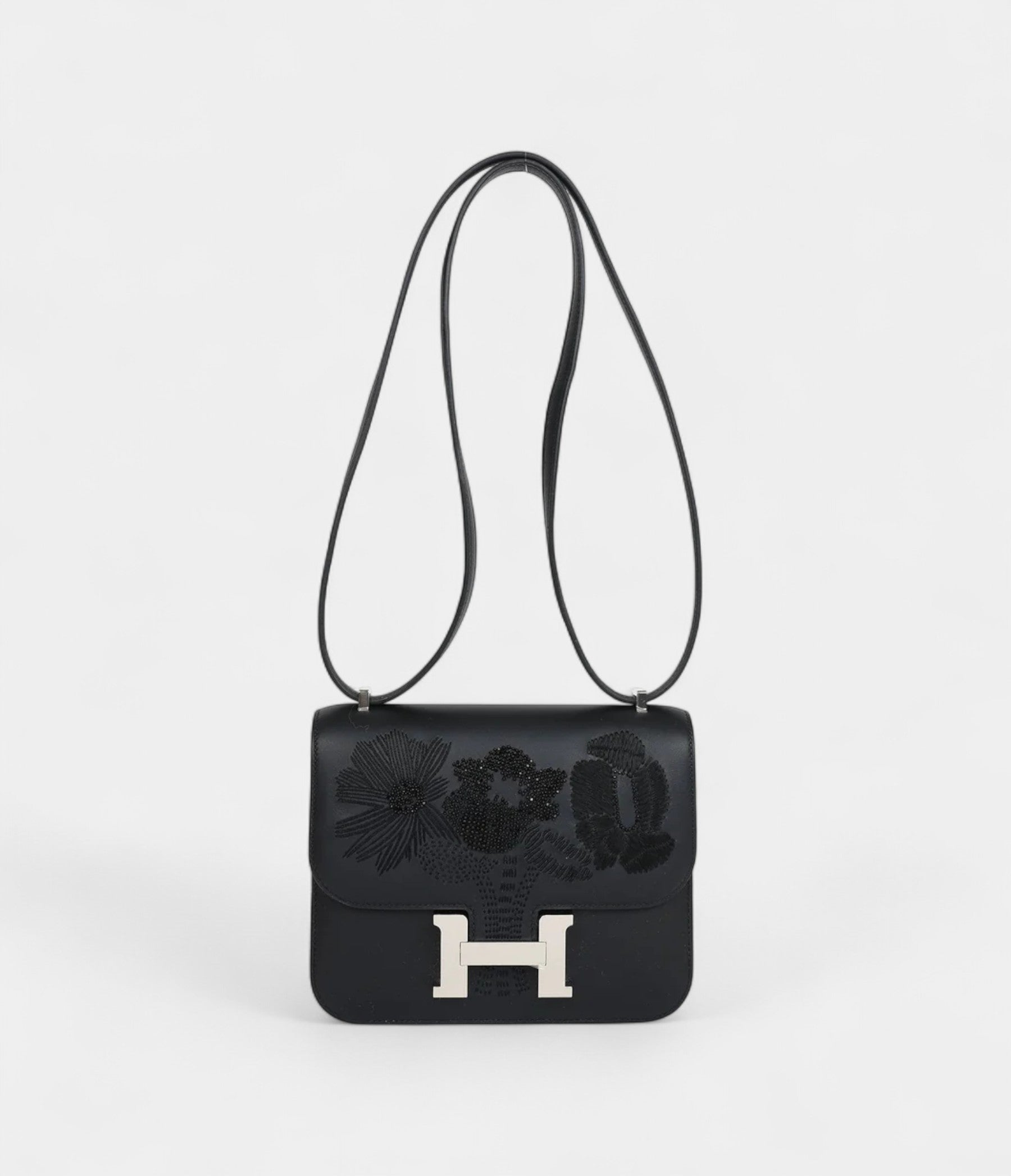 HermesConstance18DancingFlowersBlackEmbroideredSwiftPalladiumHardware_5.jpg Hermès Constance 18 "Dancing Flowers" Black Embroidered Swift Palladium Hardware