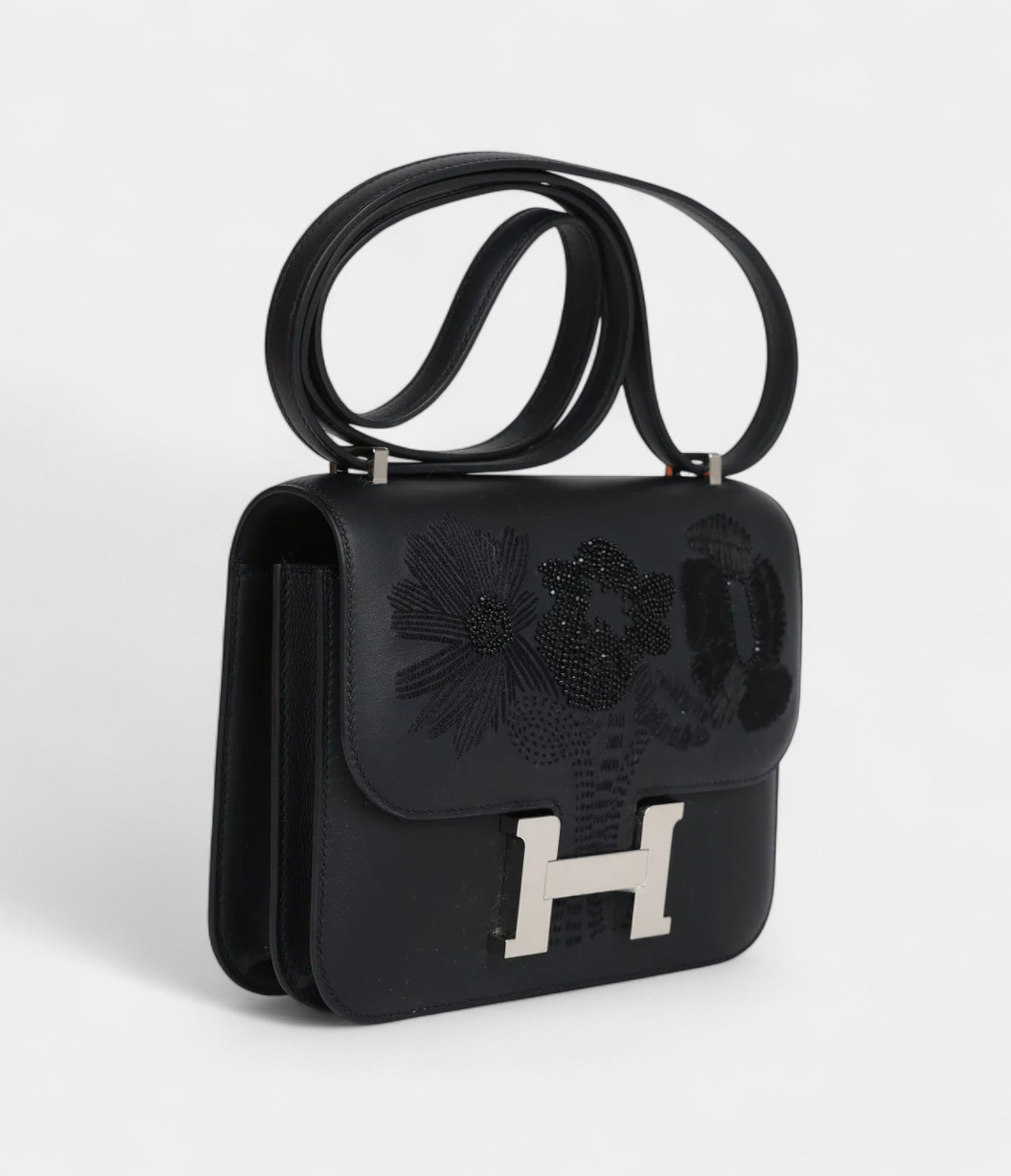 HermesConstance18DancingFlowersBlackEmbroideredSwiftPalladiumHardware_6.jpg Hermès Constance 18 "Dancing Flowers" Black Embroidered Swift Palladium Hardware