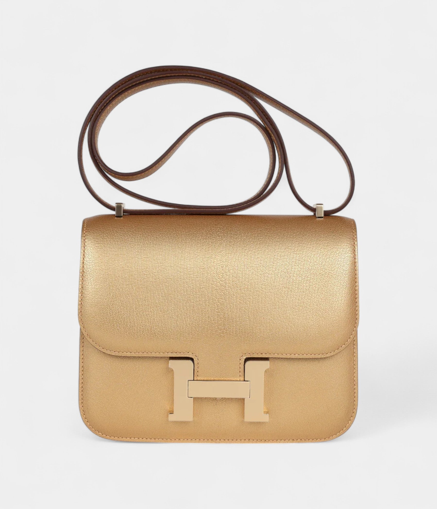 Hermès Constance 18 Dore Chevre Chamkilight Permabrass Hardware