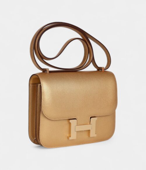 Hermès Constance 18 Dore Chevre Chamkilight Permabrass Hardware