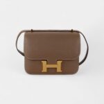 Hermès Constance 18 Etoupe Chevre Mysore Gold Hardware