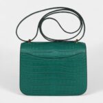 Hermès Constance 18 Malachite Matte Alligator Gold Hardware