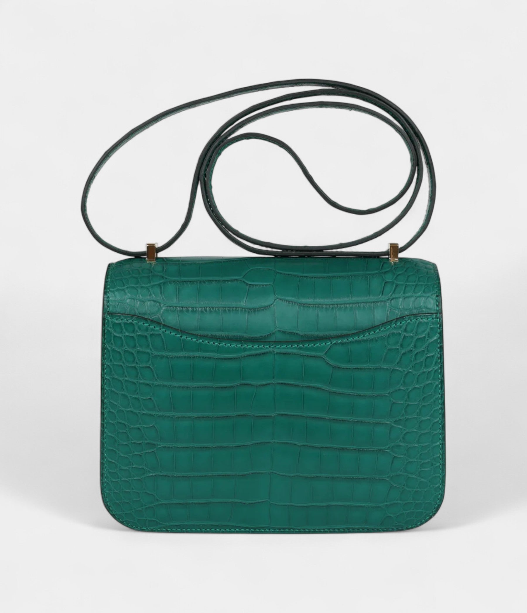 Hermès Constance 18 Malachite Matte Alligator Gold Hardware