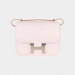 Hermès Constance 18 Mauve Pale Matte Alligator Palladium Hardware