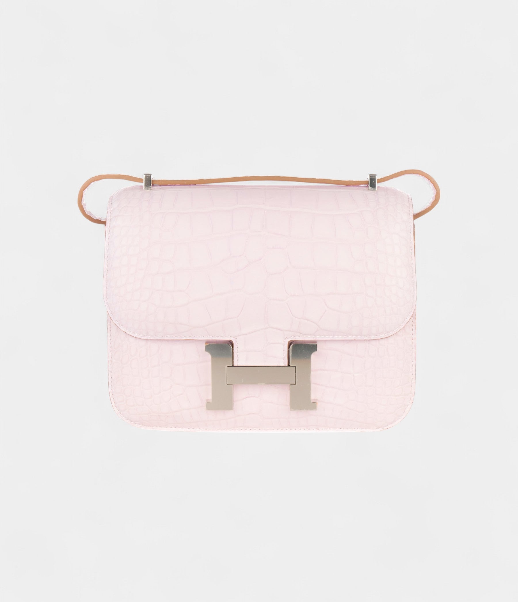 Hermès Constance 18 Mauve Pale Matte Alligator Palladium Hardware